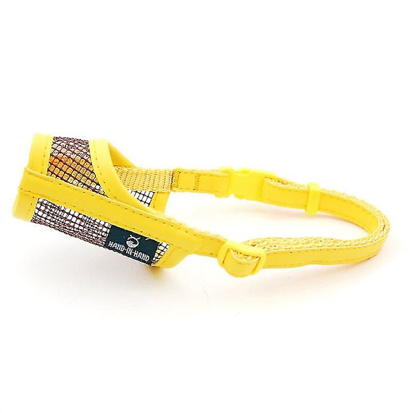 Hundemundkurv til kæledyr - Nyttig hundemundkurv mod bid til små, mellemstore og store hunde - Holdbar mesh, bærbar, multifunktionel hundemundkurv Jd4 Yellow XS