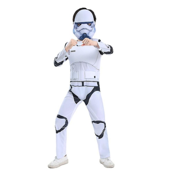 4-12 år Barn White Death Trooper Stormtroopers Star Wars Cosplay kostym med mask Halloween julklappar 4-6 Years