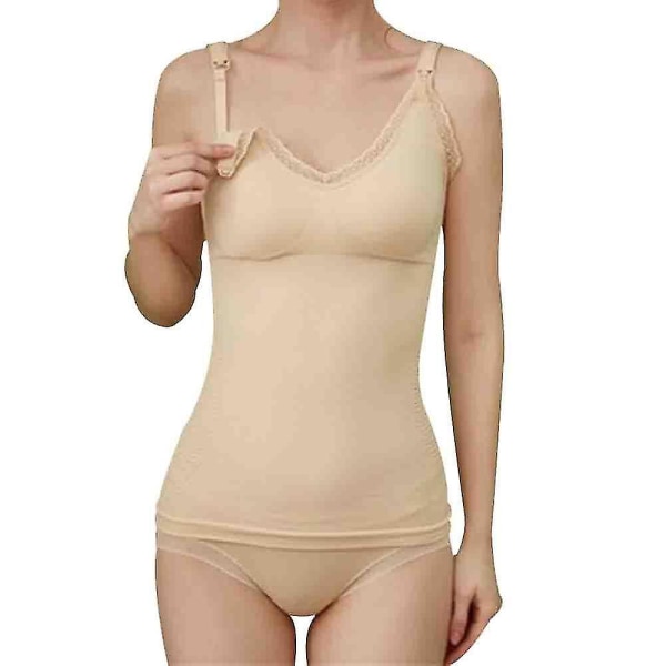 Kvinder Graviditet Toppe Sygepleje Cami Tanks Toppe Skin Colour 2XL