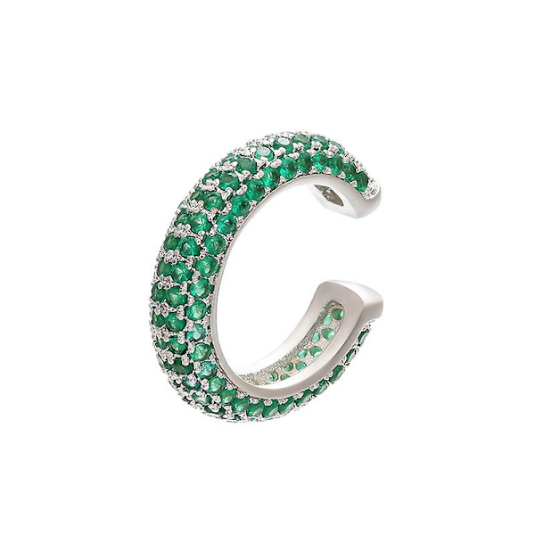 C-Formet Cz Zirconia Øre-Clip Hip Hop Trendy Kobber Indlagt Øre-Manschet Fo -HG SHED002-7