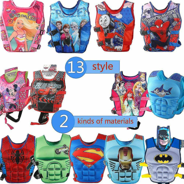 Barnas Livvest Svømmevest -9 Chest muscle spider-man L