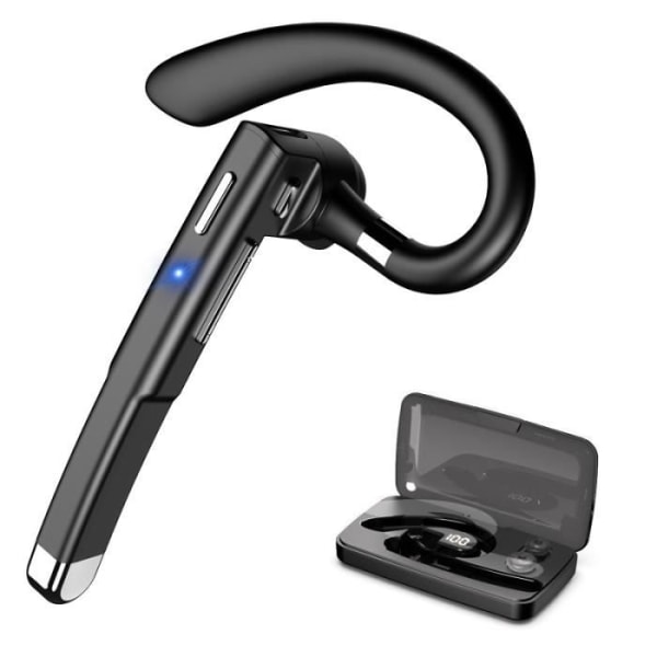 Wireless Bluetooth 5.1 Earphones with Handsfree Noise Canceling HD Mic for All Smartphones -Black