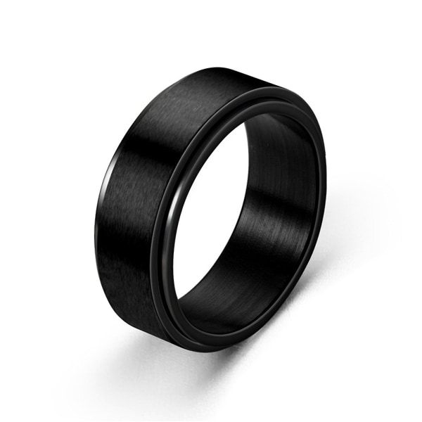 Turning Fidget Ring Anti Angst Finger Dekor Leketøy Titan Stål Punk Finger Smykker Brushed Turning Ring 10