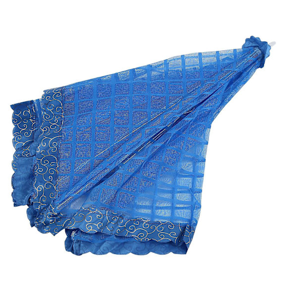 Sett med 1 Mesh-nett paraply matdeksel netttelt gjenbrukbar og sammenleggbar 72x51cm for piknik/grill - Ke blue