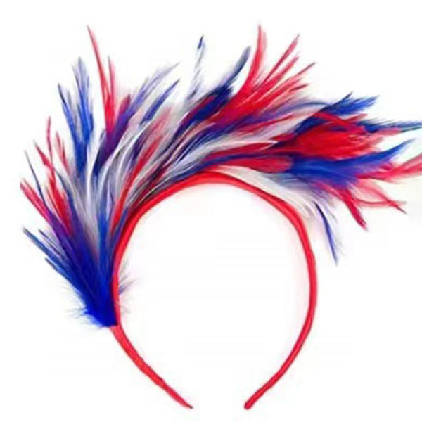 Mode Mardi Gras pandebånd Simple Cosplay Hårbøjle Multipurpose Festival Hårbånd Til Kvinder Red White Blue
