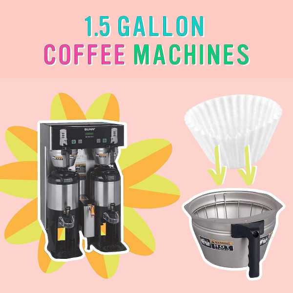 Ekstra Store Kaffefiltre (13 Tommer X 5 Tommer) Premium, Store, Høje Filter Kompatible Med 1,5 Til 3 Gallons