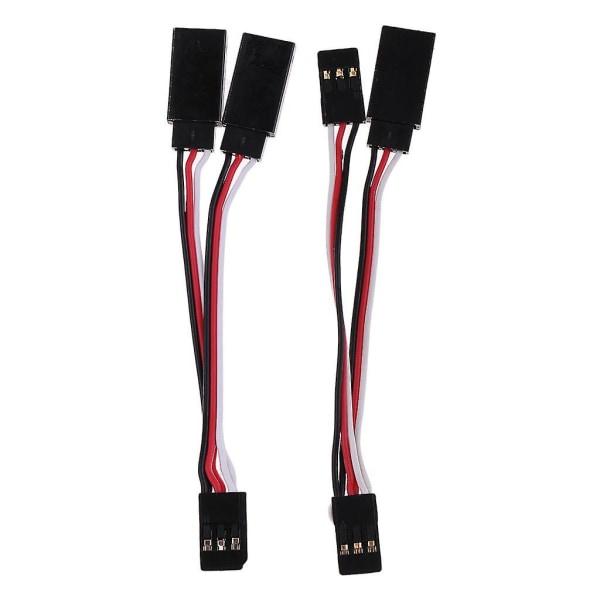 2-i-1 RC Servo Konverteringskabel Adapterkabel Han-Hona 80mm för Futaba