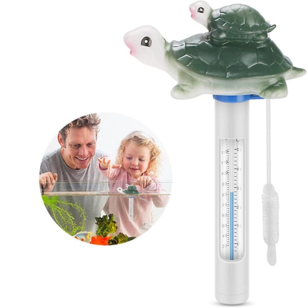 Flydende pool termometer, flydende pool termometer med snor, baby pool termometer til udendørs og indendørs pools, spabade, boblebade, akvarier og fisk P