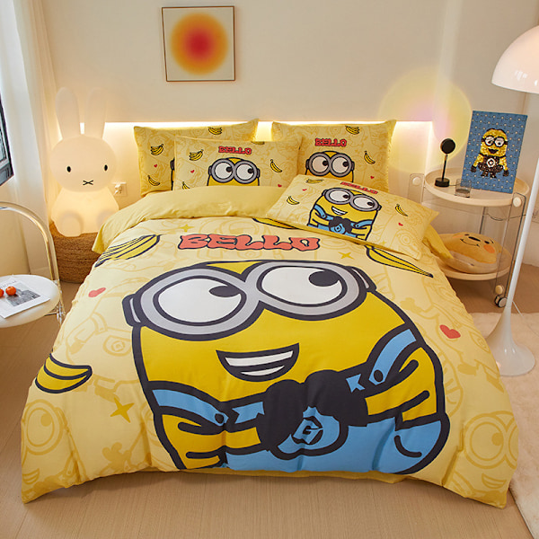 Minions-serien - Dynesett i bomull med trykk - Bello Double 200x230cm