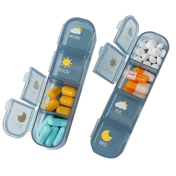 Kannettava pillerirasia, kapasiteetti lääkkeiden säilytys vedenpitävä yhden viikon case 28 ristikkoa irrotettava laatikko