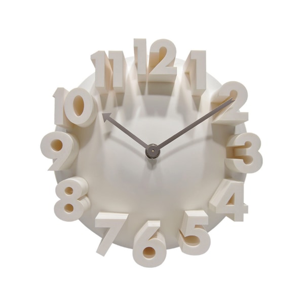 3D vægur, moderne digitalt ur Moderne rundt ur er velegnet til hjemmebrug.*hvidt