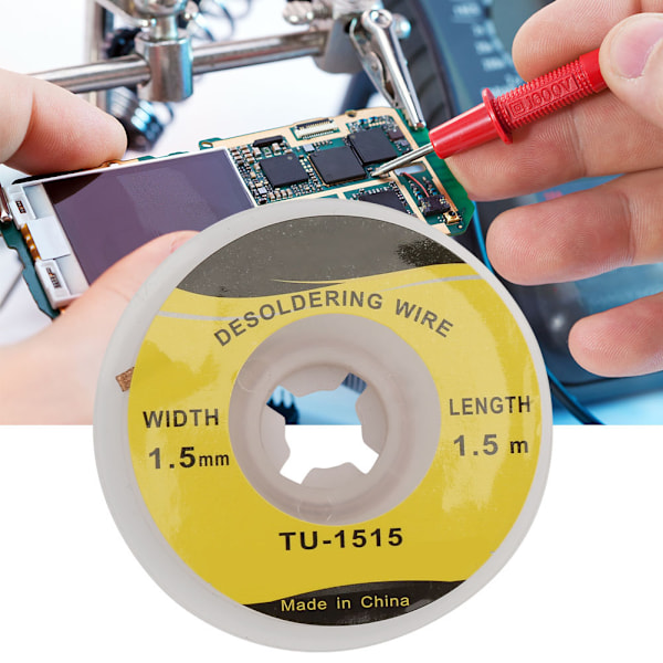 1,5 m 1,5 mm BGA Lödtråd Desoldering Fläta Tråd PCB Löd Remover