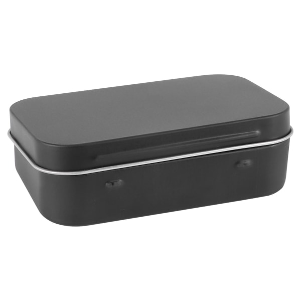 95x60x21mm musta tinalaatikko Musta metallilaatikko laatikolla pieni laatikko
