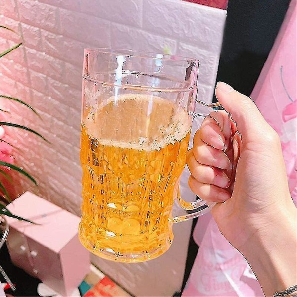 401-500 ml Tricky Beer Muki, Mezzanine Spoof -olutmuki, Creative Double Interlayer Summer Town Ice Spoof Fake Beer Muki