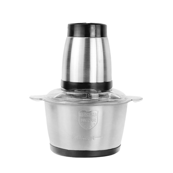 Matberedare Rostfritt Stål 2L Elektrisk Matberedare Köttkvarn Blender Mixer Maskin Köksapparater, EU-kontakt