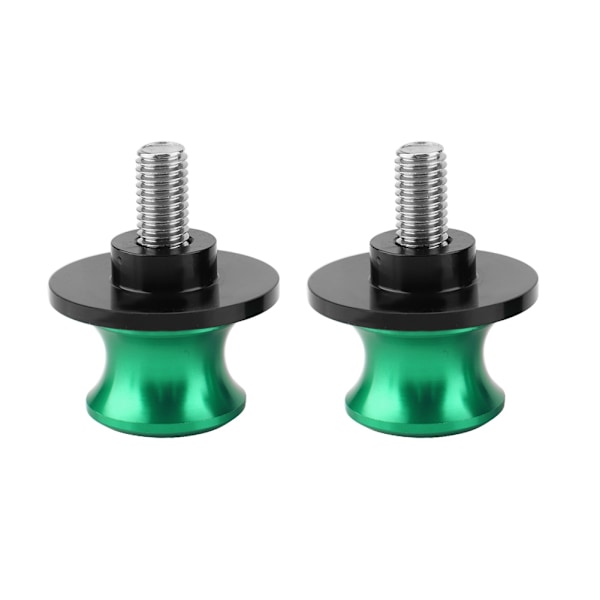 2 stk. 8mm Motorcykel CNC Bagestander Svingarm Spole Sliders Stander Svingarm Bobbins (Grøn)