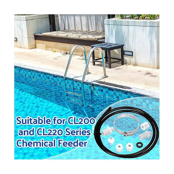 Til Cl200 220 Offline Feeder Tilslutningspakke Med Sadelklemme Klorinator Feeder Slangeslange Swimm As Shown