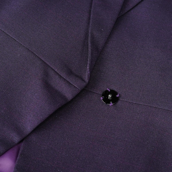 Yynuda kvinners 2-delers kontordame Slim Fit forretningsdress (blazer + bukse) Purple XL