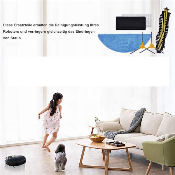För Ikhos Create NetBot S15 Neatsvor X500 X600 Tesvor X500 Pro Robotdammsugare Huvudborste Sidoborste Moppduk Delar