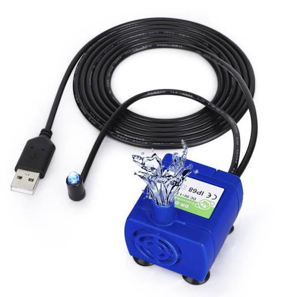 Drinker FBA Monopoly USB-modeller med LED-lampor Liten husdjursvattenmatningsblomma Blå 106976 -hg