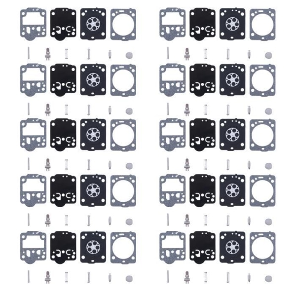 10 stk/pakke Forgassersett Kompatibelt med Husqvarna 240 236 235 435 E JONSERED CS2238 CS2234 ZAMA RB149, RB 149 Membransett Hg