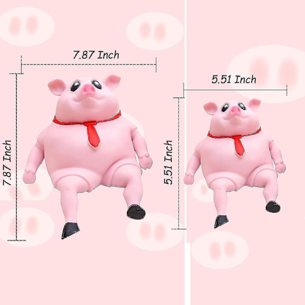 2023 Ny Rosa Gris Squishy Leksak, Nyhet Söta Gris Kläm Leksaker, Söta Rosa Gris Man Sensorisk Stress Leksak, Stressavlastande Leksak Kompatibel Med Barn Small