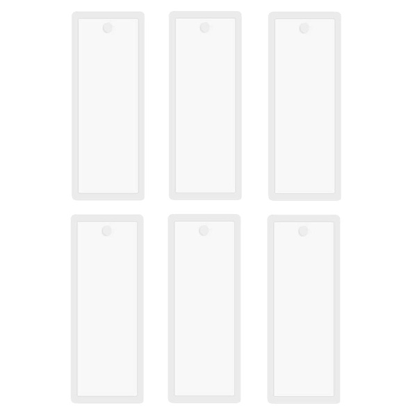 6 stk./sæt 3,7 tommer rektangulær silikone bogmærkeform DIY bogmærkeform til fremstilling af epoxyharpiks smykker C As shown