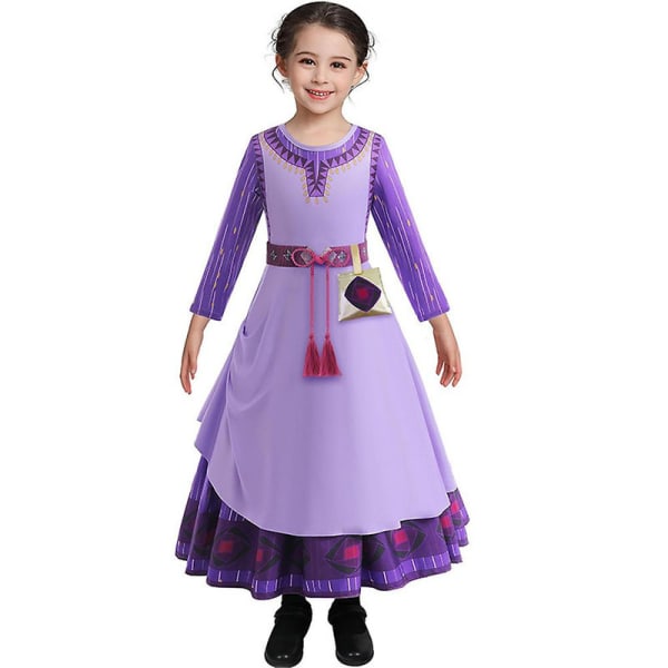 2-14 År Flickor Wish Asha Prinsessa Klänning Cosplay Party Kostym Fancy Dress Up Klänning Presenter 6-7Years