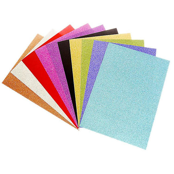 Sunrain 1 Pakk med 10 Glitter Skumark 8 tommer X 11,6 tommer - Flere Farger - Perfekt Kompatibel