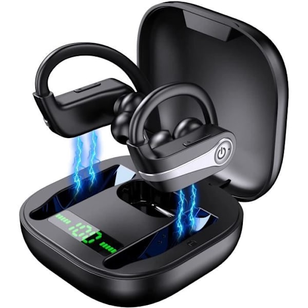 Bluetooth 5.1 Hörlurar, Sport Trådlösa Hörlurar, Bluetooth Headset med Brusreducering CVC 8.0, IPX7 Vattentät 40H Stereo Hörlurar[164]