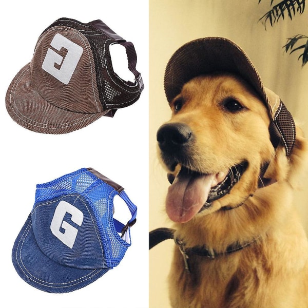 Dog Hat Dog Sun Hat Dog Baseball Cap Sport Cap Hat Outdoor Hat Sun Protection Dog Hat With Ear Holes Adjustable Breathable Brown L