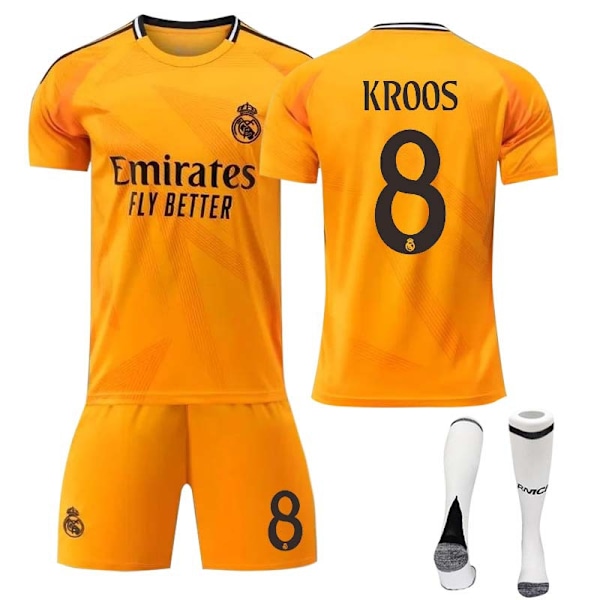 2425 Real Madrid borta fotbollströja Kroos tröja 26(140-150cm)