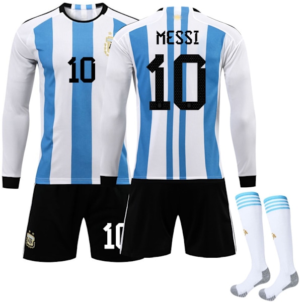 2223 Argentina hjemme Messi langermet fotballdrakt 22(120-130cm)