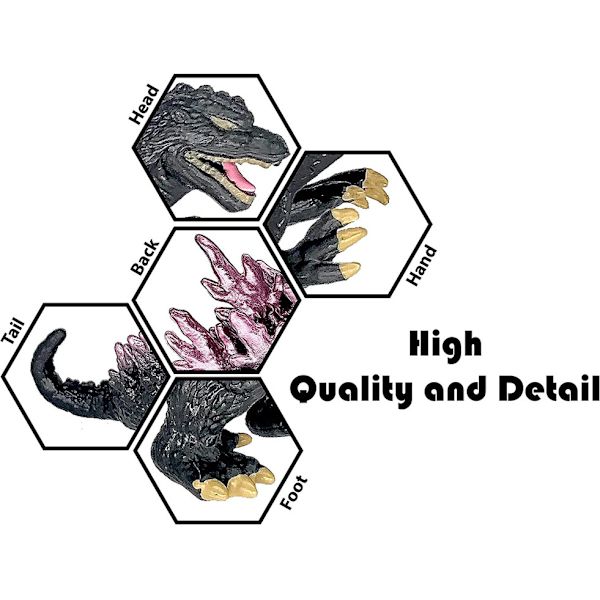 4-pack Godzilla Action Figures - Liikkuvat nivelet, Heisei, Mecha, Ghidorah setti