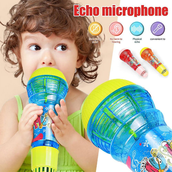 Echo Mic Toy Musik Sångleksaker Logopedi Feedback Leksak för barn Födelsedag, Picknick, Grillfest, Semester, Fest roliga tillbehör Orange