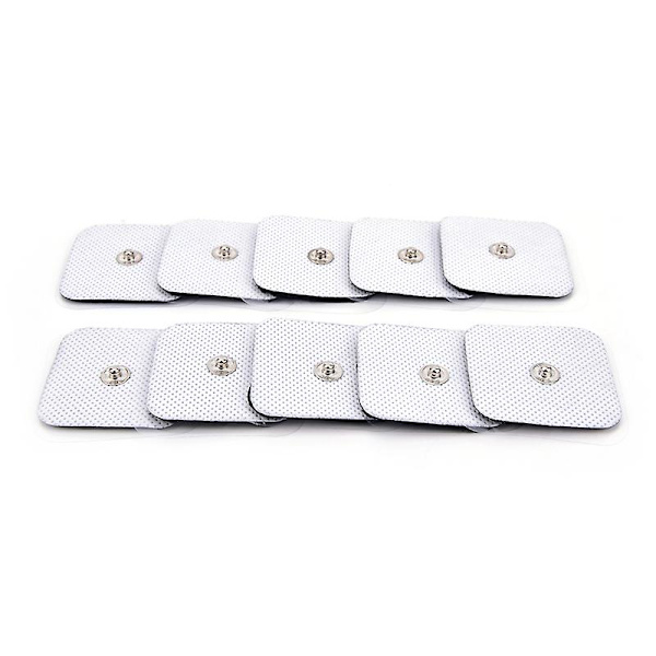 10 kpl Silikonigel Tens-yksiköiden elektrodikorvauspehmusteita hierojille Käytännöllinen White 10pcs