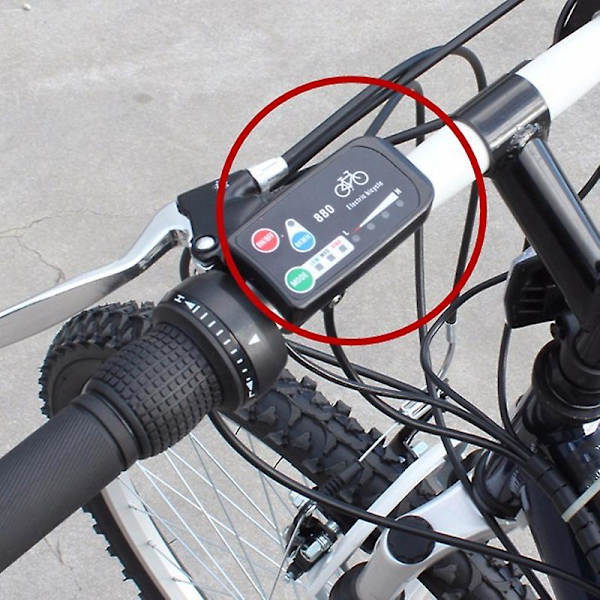 LED Display 24V 36V 48V Elcykel KT LED LED 880 E-cykel Kontrolpanel Display Elcykel black