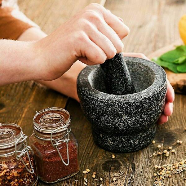 Granitmönster set Sten Örtkvarn Solid Grinder Matlagning Set Granite pattern