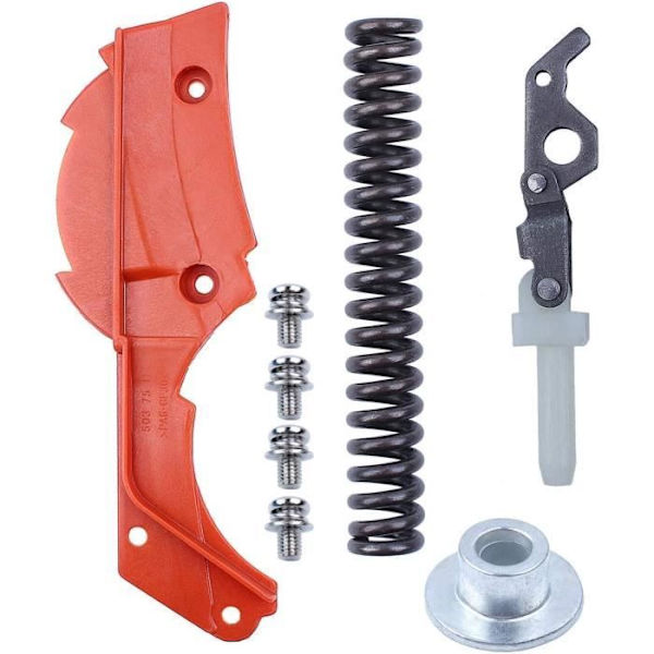 Ketjupysäkin suojus/jousi/polvet/holkki, yhteensopiva Husqvarna 362 365 371 372 372xp moottorisahojen kanssa 503764801/503 70