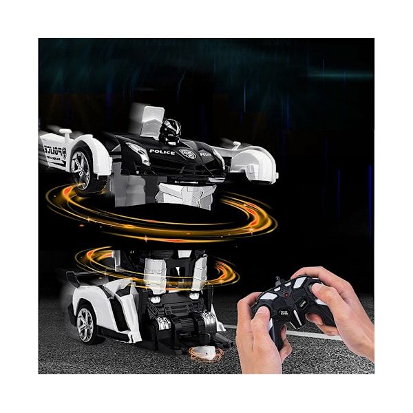 Racingbil Leksak - Transformerande, 360 Graders Rotation Drifting, Vit