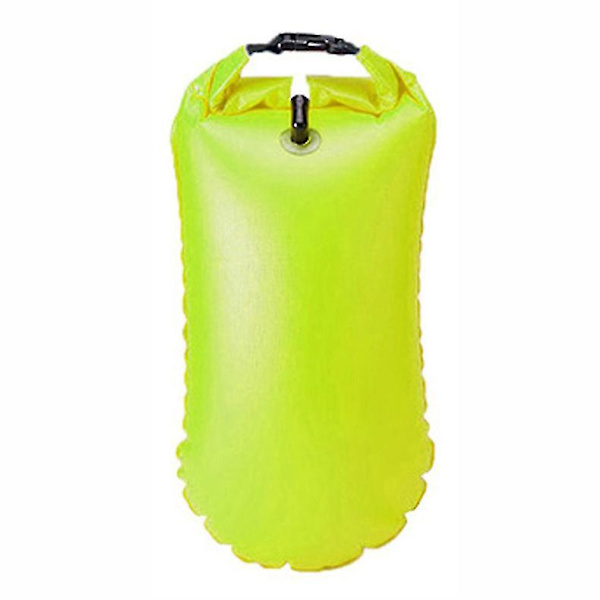 Swim Buoy Tow Float Dry Bag, Wild Swimming Float, oppustelig Vandtæt Dry Bag Yellow
