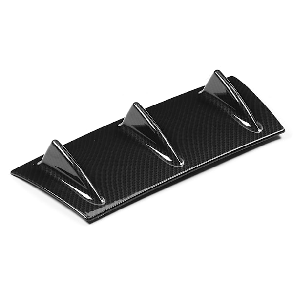 Bilens bakre stötfångarläpp diffusor chassi spoiler 3-fenor liten kolfiberstruktur