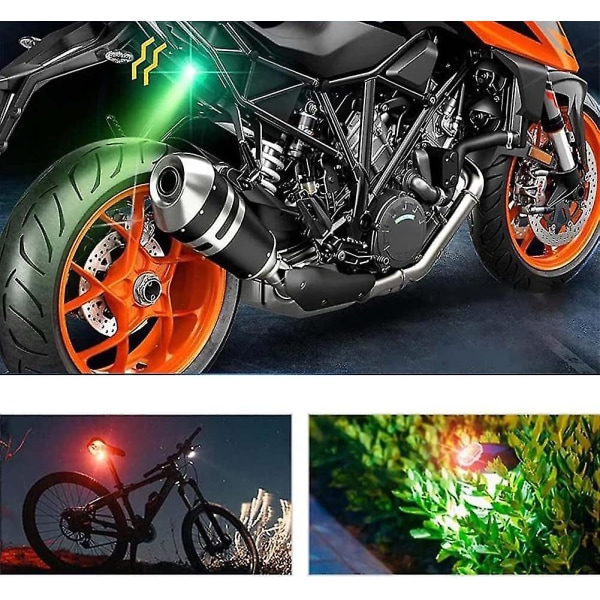 Høj lysstyrke Trådløst Led Strobe-lys, 7 farver Led Strobe-lys Genopladelige lys, anti-kollisionslys Nødadvarselslys til motorcykel 1 light -1 remote control