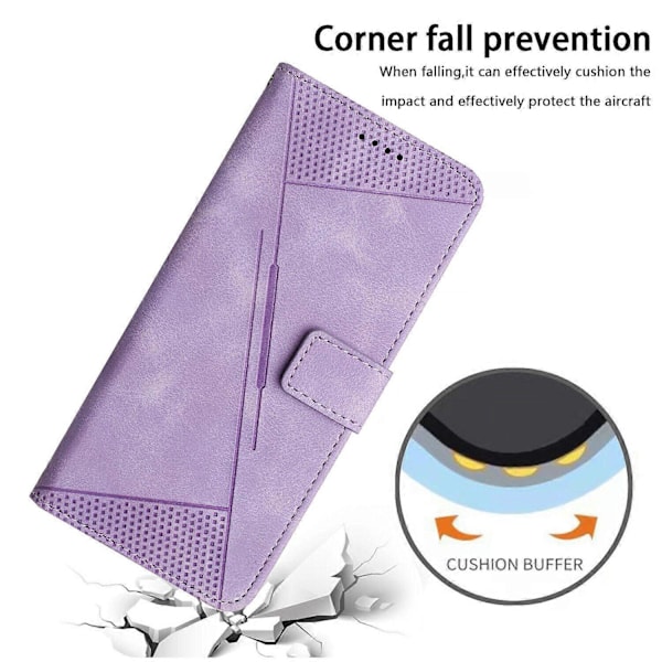 Etui til Xiaomi 15 Ultra 5G Beskyttende Flip Blød PU Læder Telefon Cover Kompatibel med Xiaomi 15 Ultra 5G Purple