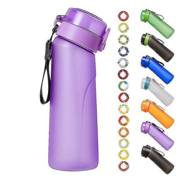 Airup Bottle Pod med flaska, Up Bottle Flavor Pods Pack Doftande Kompatibel med Flavoring Pods, 650ml Scent Up Bottle 0 L -ES Purple 3 random flavors