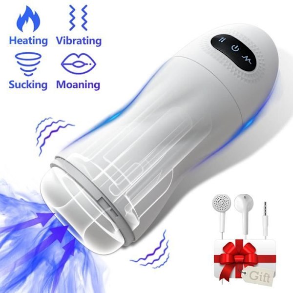 AYIYUN Automatisk Sugande Manlig Masturbator Sexleksaker, Sexleksak Vuxenleksaker för Män med Sug, Vibration, Uppvärmning
