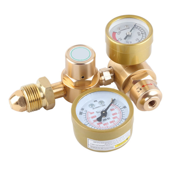 Gassveise regulator Argon CO2 måler TIG MIG Flowmeter 4500psi sylinder trykkreduksjonsventil 1/4in utløp 6.605GPM