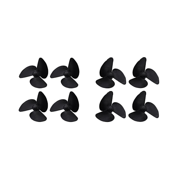 8 stk 3-bladet Propell 4 Venstre & 4 Høyre For 2011-5 Fiske Agnsbåt Fiskefinder RC Båt Reservedel Black