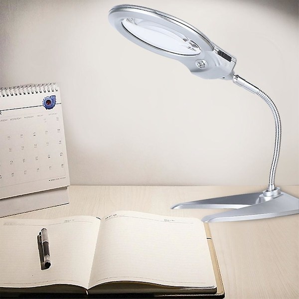 Förstoringsglas Förstoringslampa för hantverk med 2 LED-lampor