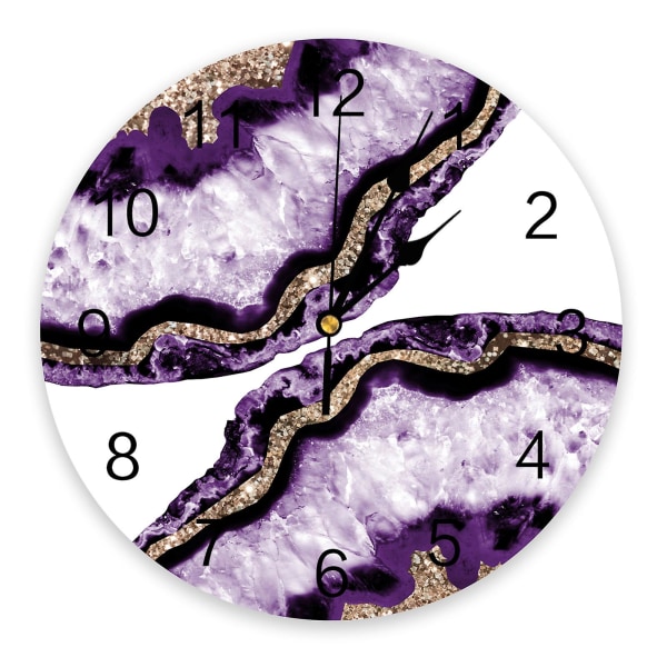 Marble Agate Silent Wall Clock Mode Vardagsrumsklocka Modern heminredning runda watch 5 30X30cm